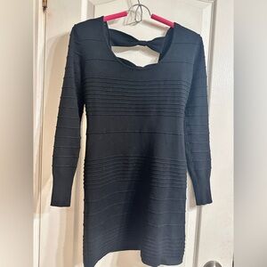 Elegant Black Knit Dress